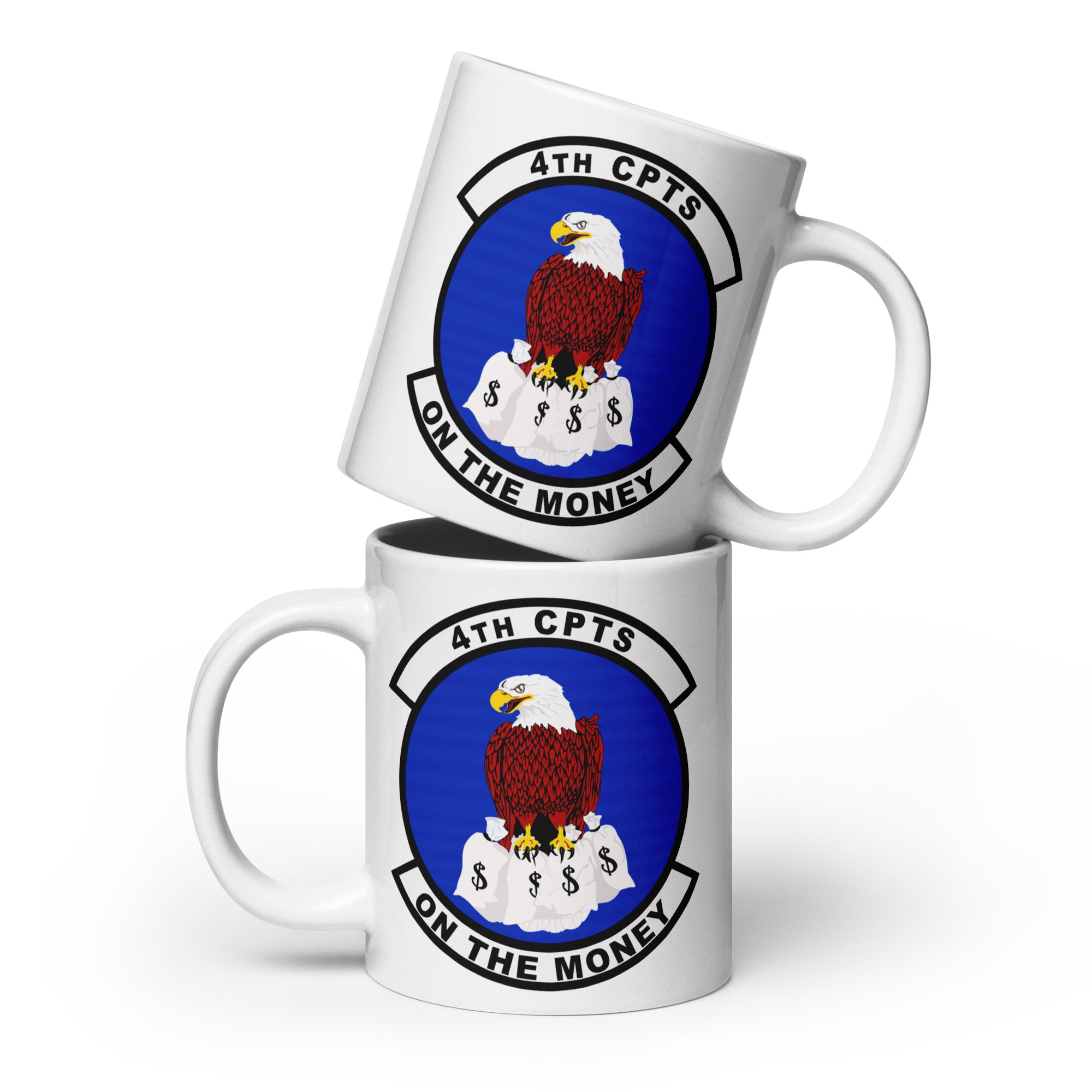 White Glossy Mug | USAF 4th Comptroller Squadron – Air Force Stickers Plus